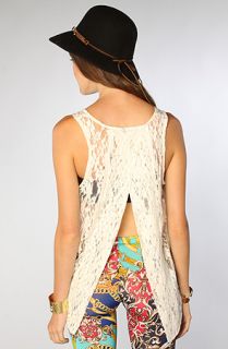 Jack BB Dakota The Colleen Drapey Lace Top in Ivory