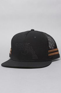 Crooks and Castles The Snub Text Trucker Hat in Black