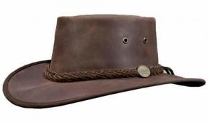 barmah squashy oiled leather crushable hat