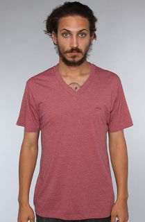 RVCA The VTC 2 VNeck Tee in Red Grease