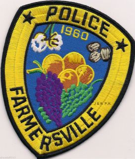 Farmersville 1960 California Shoulder Police Patch Fire