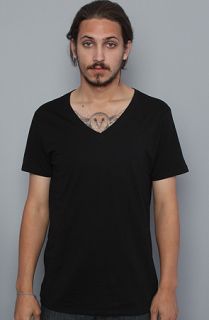 All Day The VNeck Tee in Jet Black Concrete