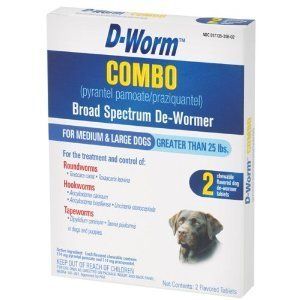 Farnam D Worm Combo Broad Spectrum de Wormer Medium Large Dogs 2ct