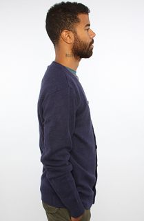 Makia The Cardigan in Navy Concrete Culture