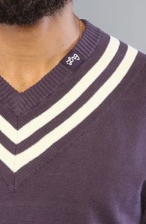 LRG The Stay Foul VNeck Sweater in Plum