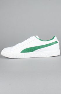 Puma The Clyde Sneaker in White  Leather
