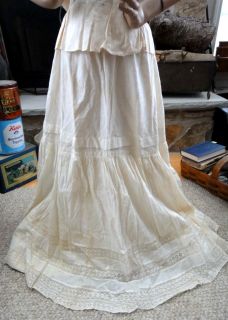 antique Victorian Womans Skirt Lace Evalyn Bietsch★