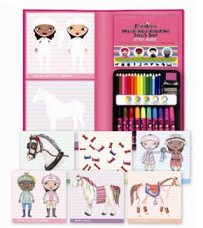 Fashion Angels Equestrian Sketchbook English Style Drawing Kit New w