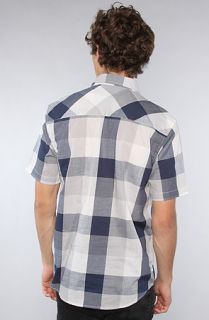 HUF The Oversized Gamby Check Buttondown Shirt in Navy