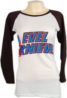 Evel Knievel Daredevil Motorcycle Skinny LS T Shirt M