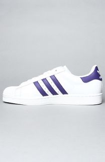 adidas The Superstar 2 Sneaker in White Blue
