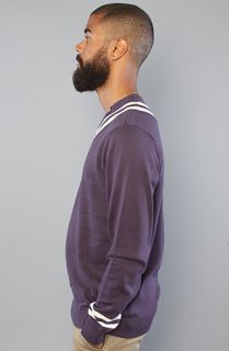 LRG The Stay Foul VNeck Sweater in Plum