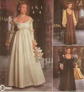 Ever After Medieval Dress Gown Pattern Wedding OOP