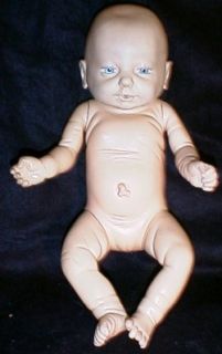 Vintage Vinyl Newborn Baby Girl Anatomically Correct 17 Doll by Emson