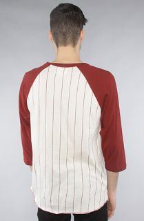 Obey The Dugout Baseball Henley in Oxblood