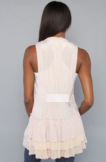 Free People The Ruffle Bottom Vest Concrete