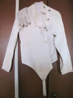  SANTELLI FENCING OUTFIT CLOTHES JACKET COAT & LEATHER GLOVE GAUNTLET