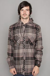 Burton The Ruckus Hooded Flannel Shirt in Iron Grey Vandyke Plaid