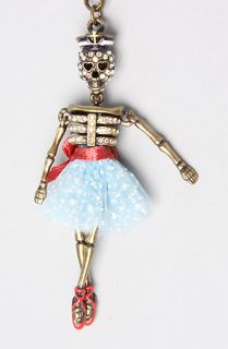 Betsey Johnson The Hanging Program Sailor Skull Long Necklace
