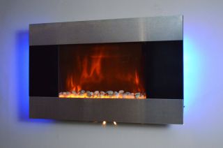 36 Wall Mounted Electric Fireplace Heater Blacklight 1500W 5200BTUS