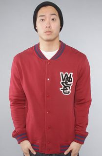 WeSC The Warren Baseball Jacket in Biking Red