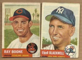 1953 Topps Ray Boone 25 Ewell Blackwell 31