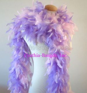 65 gms Chandelle Feather Boa Baby Pink Lavender Mixture