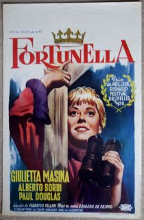 FEDERICO FELLINI Fortunella Very Rare VINTAGE ORIGINAL Belgian movie