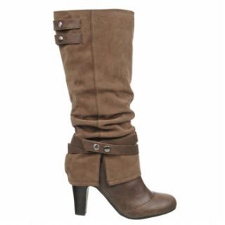 NIB Womens Fergalicious Cassidy Boots Suede Taupe 6 7 8 9 10 11