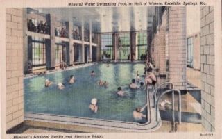 Mineral Water Swimming Pool Excelsior SPGS MO Postcard