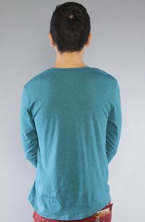 All Day The LS Henley in Teal Speckle