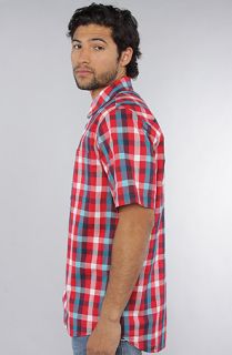LRG The Major Minor SS Buttondown Shirt in Red