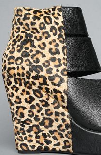 Matiko Shoes The Ty Shoe in Black and Natural Leopard