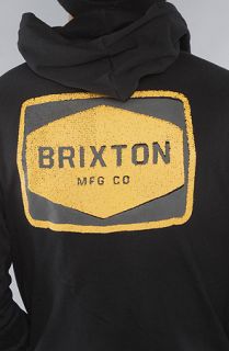 Brixton The Stern Zip Up Hoody in Black