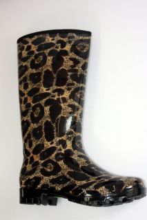 Henry Ferrera Leopard Print Classic Rain Boots Wellies Sizes 6 10