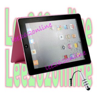 Pink Book Smart Flip Case Cover Stand For Apple iPad 3rd Generation