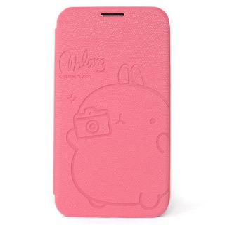  Rabbit Flip Cover Leather Case Skin Protector Pink for Galaxy Note