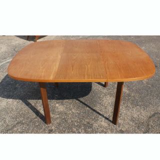 vintage danish extension dining table teak construction 44 width