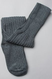 Free People The Marl Waffle Chunky Sock in Midnight and Evergreen