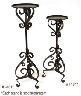  Forged Iron Floor Candle Holder Tall