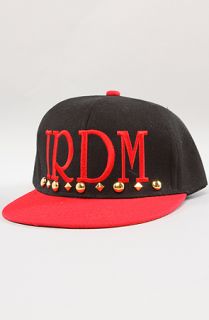 iridium Irdm Hat Black and Red with Studs