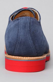  over shoes the derby midi shoe in denim suede red sale $ 147 95 $ 255