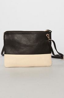 Accessories Boutique The Colorblock Clutch in Black and Ivory