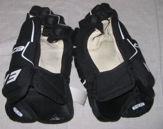 Used Easton EQ10 Size 13 Black Ice Hockey Gloves