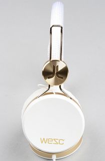 WeSC The Banjo Golden Headphones in White