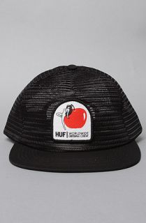 HUF The Eden Snapback Cap in Black Concrete