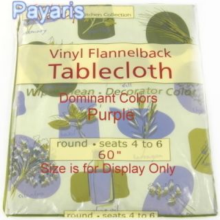 New Flannel Back Vinyl Tablecloth Floral and Stripes