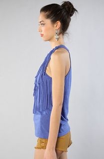 Sauce The AA Fringe Tank in Blue Concrete