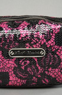 Betsey Johnson The Lace Kelly Large Cosmetic Bag in Pink  Karmaloop