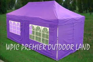 10x20 Pop Up 6 Wall Canopy Party Tent Gazebo EZ Purple